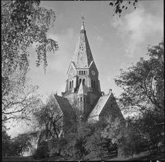Church tower of Sofia Church in Stockholm