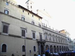 View of Piazza Santi Apostoli in Rome featuring Palazzo SS Apostoli, Basilica dei SS Apostoli, and Palazzo Colonna