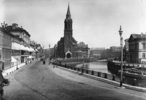 Deutsche Reformed Churche building on Bolshaya Morskaya street in Saint Petersburg, Russia, 1913