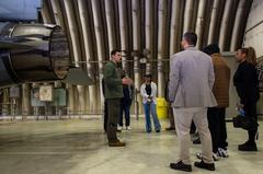 Capt. Carson McKay showing F-16 Fighting Falcon aircraft to The War and Treaty musical group at Aviano Air Base