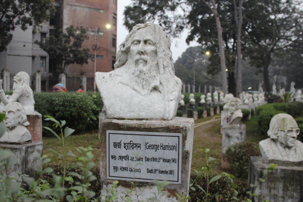 George Harrison sculpture near Dhaka University in Dhaka, Bangladesh