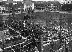 Batavia Kota railway station under construction in 1928