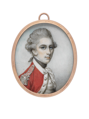 Portrait of Lieutenant Robert Bertie, 4th Duke of Ancaster and Kesteven, watercolor on ivory