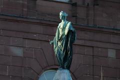 Statue in front of Paulskirche St. Paul's Church in Frankfurt am Main