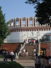Kutafya Tower in the Kremlin seen from Alexander Gardens in Moscow