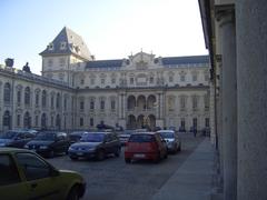 Valentino's Castle in Turin, Italy under clear blue sky