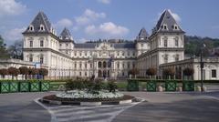 Large Valentino Castle near Valentino Park in Turin