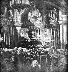 Church of the Holy Cross at the Banifrati Monastery in Vilnia, historical 1918 black and white photo