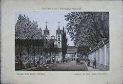 Vilnia Ludvisarskaja street with Church of the Holy Cross and Bonifratr monastery early 20th century