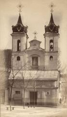 Vilnia street Ludvisarskaja with the Church of the Holy Cross at the Bonifrat monastery in 1912
