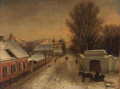 Church of the Holy Cross and Bonifrat monastery on Ludvisarskaja Street in Vilnia in 1812
