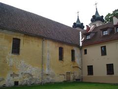 Monastery of Bonifratri courtyard in Vilnius with historical architecture