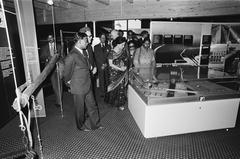 Ziaur Rahman and Queen Juliana at Nieuw Land information center in Lelystad