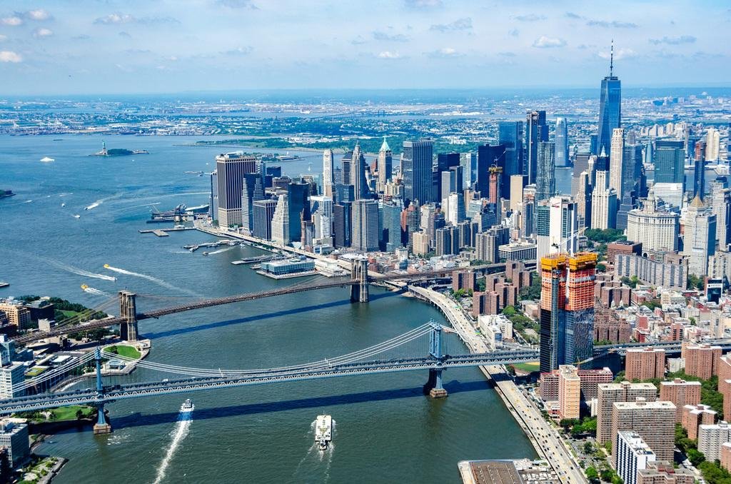 Aerial view of New York and New Jersey during Gotham Shield Exercise