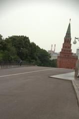 View of Moscow city skyline on August 14th 2016 with modern and historical buildings under cloudy sky