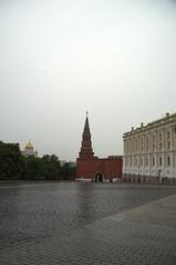 View of Moscow city with greenery and buildings on August 14th 2016