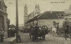 Street view of Vilnius near the Church of St. Raphael the Archangel during World War I in 1915