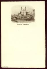 Historic view of the Church of Saint Raphael in Vilnia, Śnipiški, 1862