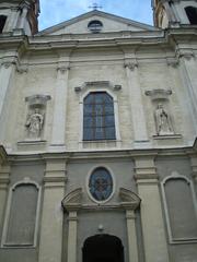 Facade of Church of St Raphael the Archangel in Vilnius