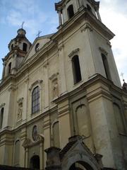 Main facade of Church of St Raphael the Archangel in Vilnius
