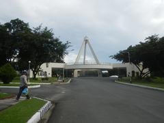 Saint Michael the Archangel Chapel at Fort Bonifacio in Taguig City with surrounding urban landmarks