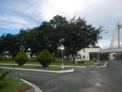 Saint Michael the Archangel Chapel at Fort Bonifacio in Taguig City with Heroes Memorial Gate in foreground