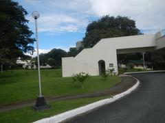 Saint Michael the Archangel Chapel in Fort Bonifacio, Taguig City with Heroes Memorial Gate signage