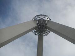 Saint Michael the Archangel Chapel in Fort Bonifacio, Taguig City with Libingan ng Mga Bayani Heroes Memorial Gate