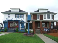 Motown Studios building facade in Detroit with classic brick architecture and signage