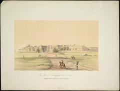 The Fort of Govindghur near Amritsar vintage lithograph 1854