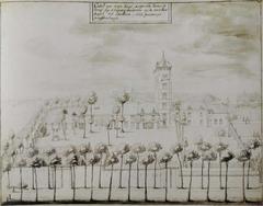 Derons painting of Kasteel Stuyvenberg castle in Laken from 1733