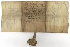 Vojvoda Viljem giving a tithe in Loka to Ljubljana citizens Eberhart Landtrop and his wife Agnes in the feudal era