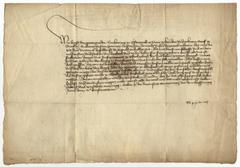 Nadvojvoda Ernest allowing the Kraig brothers to lease the regional princely customs office at Vrhnika and collect tolls in Bistra