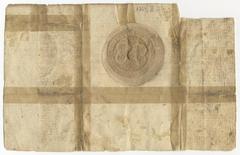 Historic document of Duke Rudolf IV granting blood court jurisdiction to Ljubljana city judge