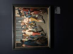 18th century boxing match in London oil painting