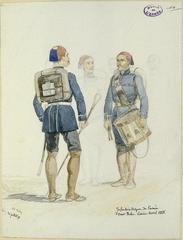Turkish infantry soldiers of Omer Pacha's army in Crimea, 1855
