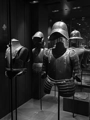 medieval armor exhibited at the Army Museum in Paris