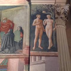The Temptation of Adam and Eve mural in Cappella Brancacci
