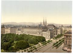 Historic photochrom print of The University in Vienna, Austro-Hungarian Empire, 1905
