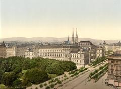Historic University building in Vienna, Austro-Hungary, early 20th century