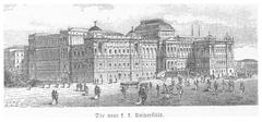 Facade of the new university building from 1880 with detailed architectural design