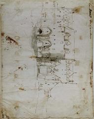 Painting of De Laeckeport attributed to Derons featuring a historic city gate scene