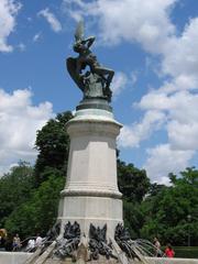 The Fallen Angel Fountain in Parque del Buen Retiro, Madrid, Spain