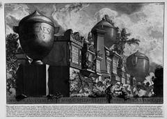Eighteenth-century architectural etching of ancient ruins by Giovanni Battista Piranesi