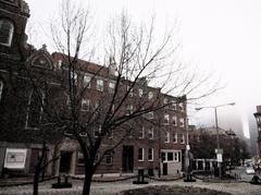 Historic buildings and cobblestone street at North Square in Boston, Massachusetts