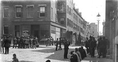 Historic view of North Square in Boston around 1895