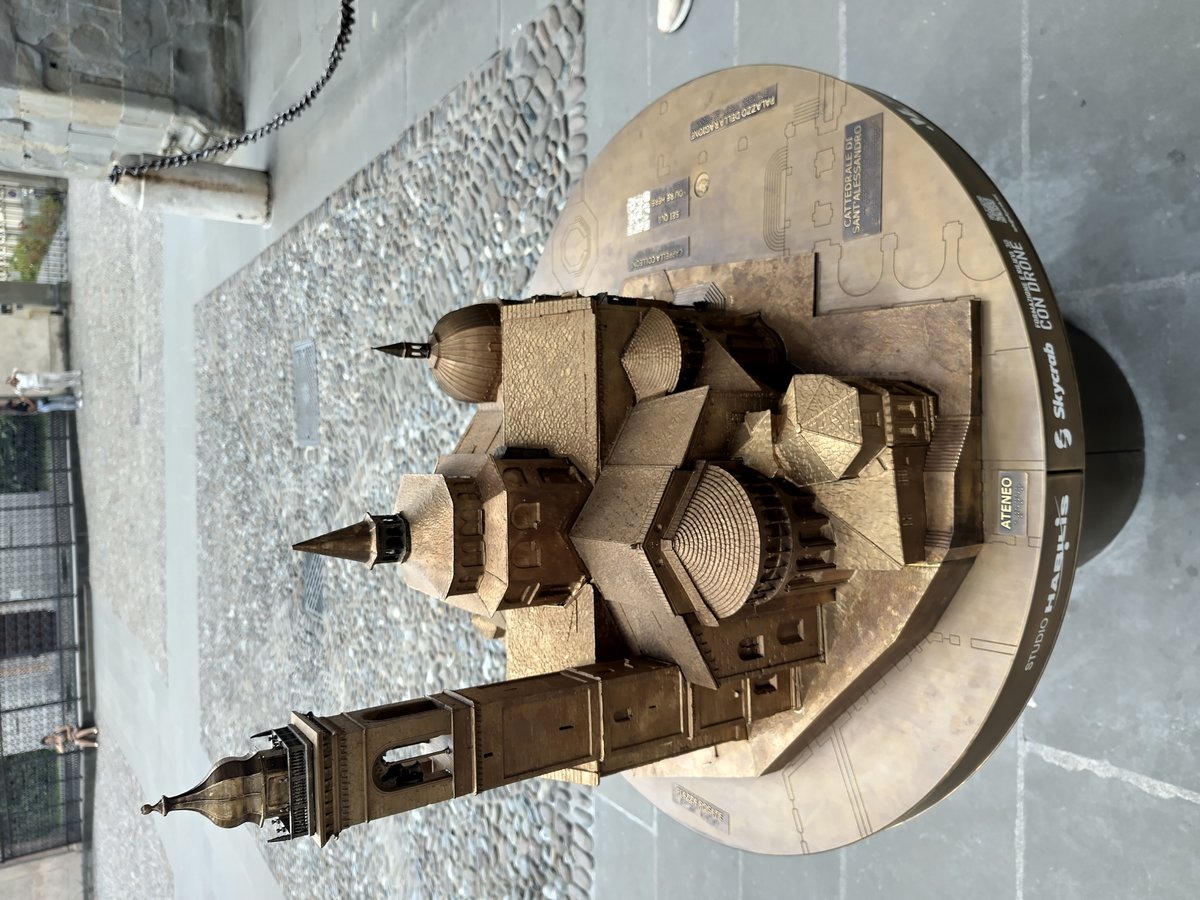 Model of the Basilica Santa Maria Maggiore in Bergamo on the cathedral square