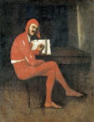 Portrait of Un bufón (Mefistófeles), an artwork from 1865/1876 depicting a jester character