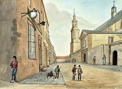 View of French Cathedral and Jesuit Barrack in Québec City, Canada