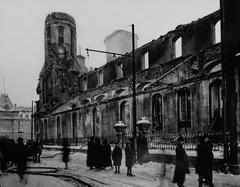 Fire at the Notre-Dame Basilica Cathedral of Quebec in 1922